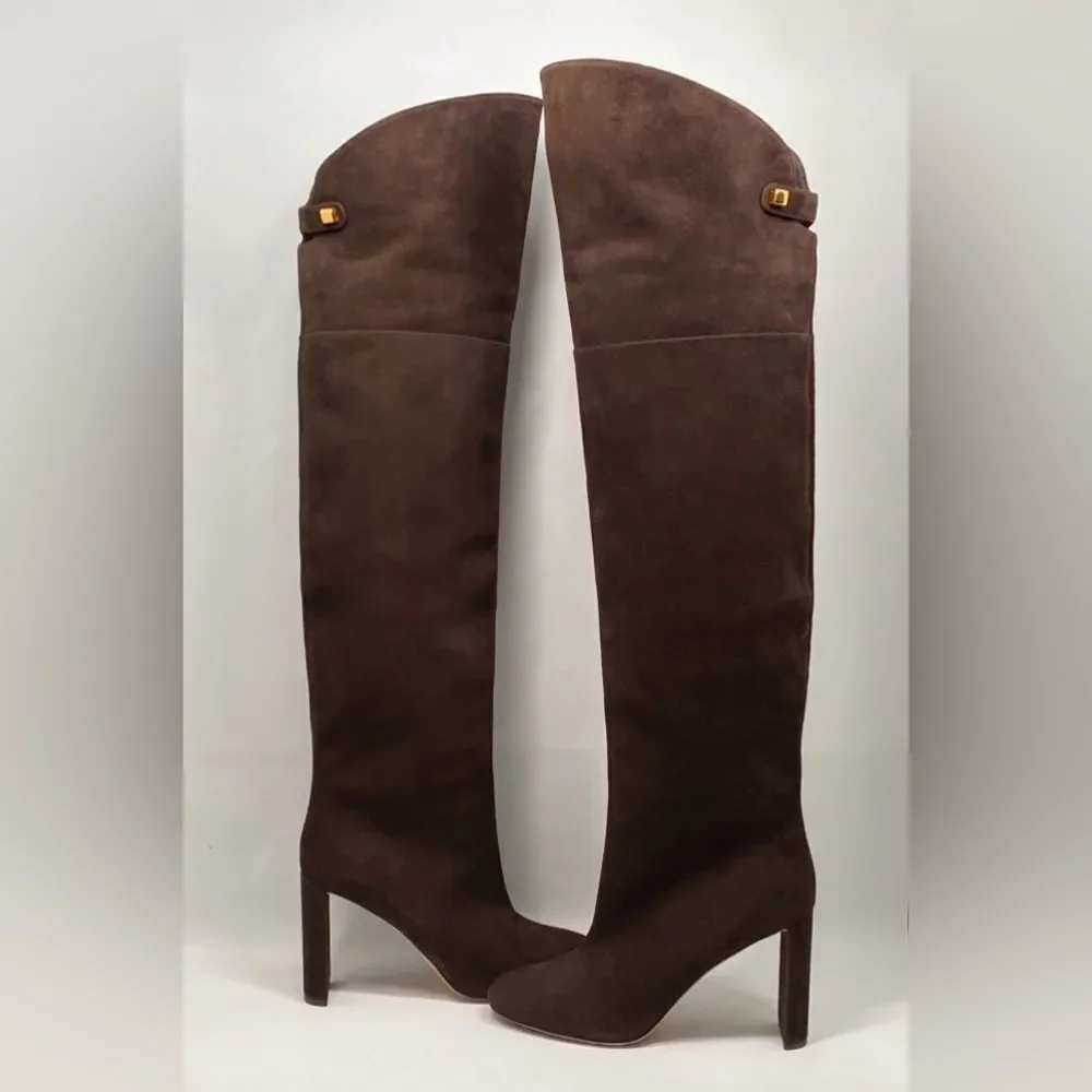 MAISON SKORPIOS Marylin Suede Over The Knee Boots size 40